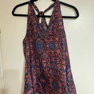 Rory Beca 100% Silk Boho Halter Top – Size S